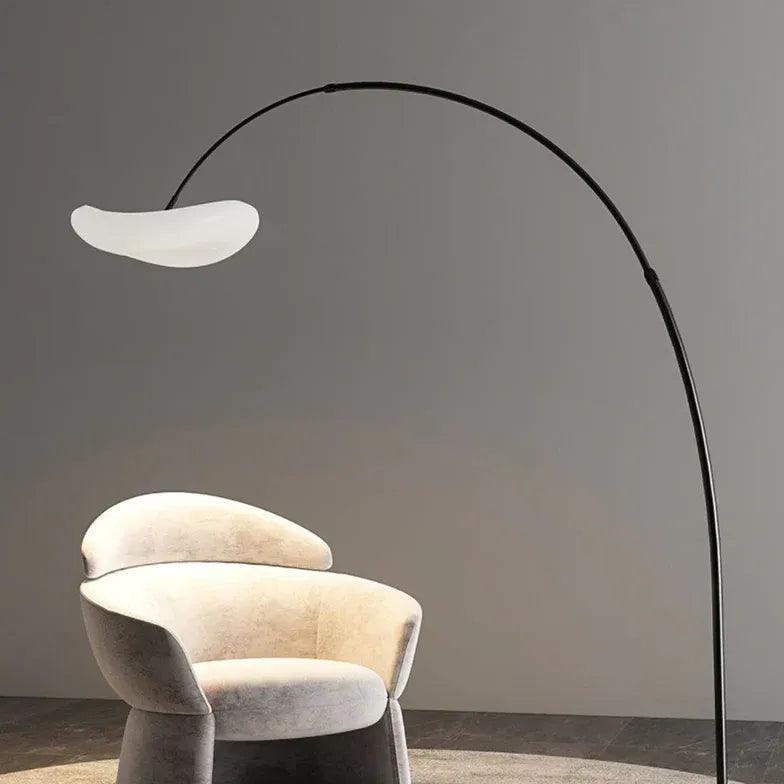 Modern White Metal Adjustable Dimming Floor Lamp for Living Room - Elegant Art Deco Lighting for Bedroom, Office & Reading Nook