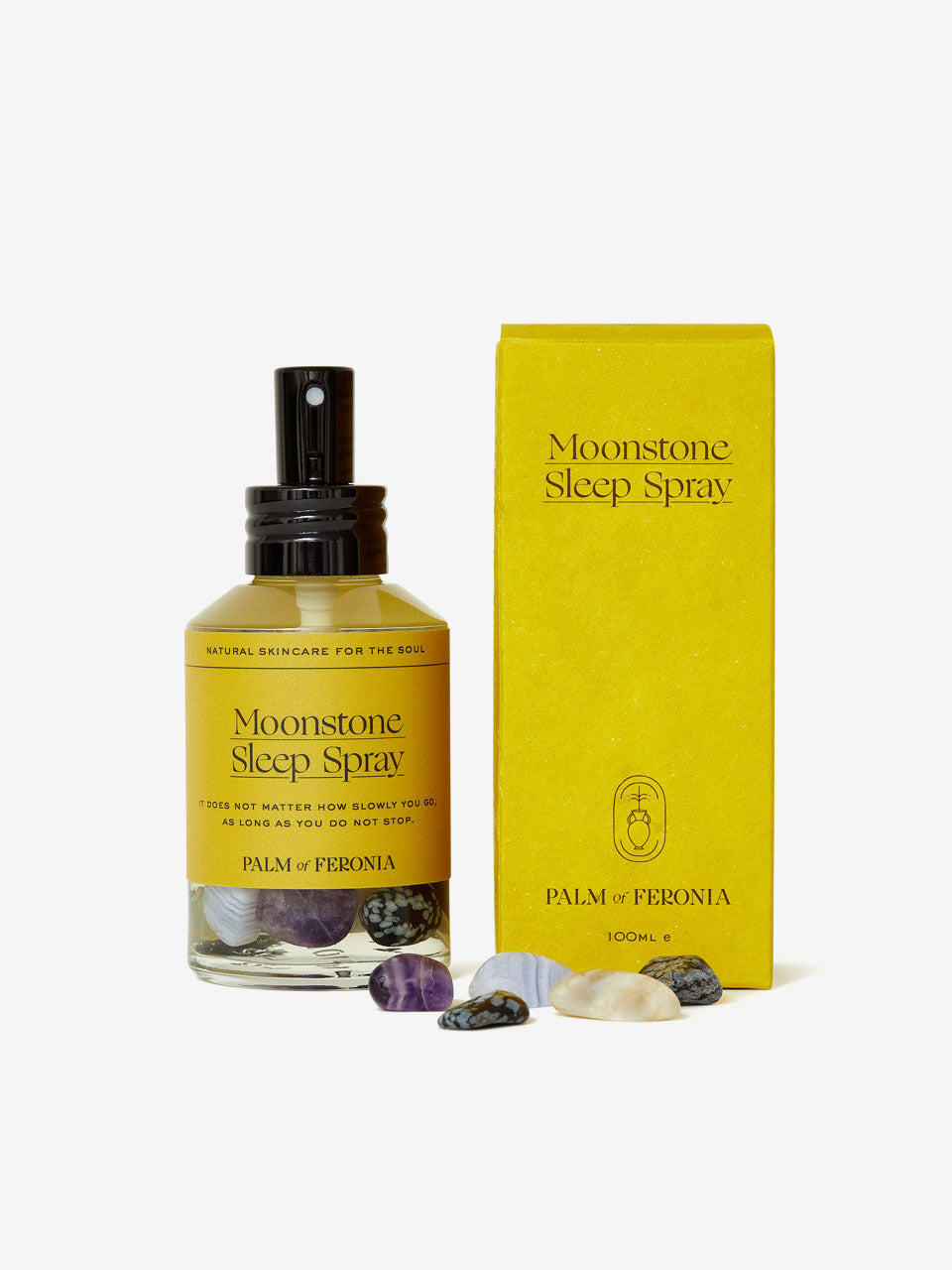 Feronia Moonstone Sleep Spray 100ml - Natural Sleep Aid with Essential Oils for Relaxation & Stress Relief - Perfect for Bedtime Routine, Insomnia & Travel
