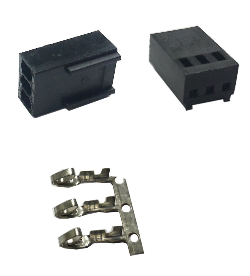 3 Pin Molex Female Connector Housing with Pins - Perfect for PC Power Supply, Computer Wiring & DIY Electronics Projects