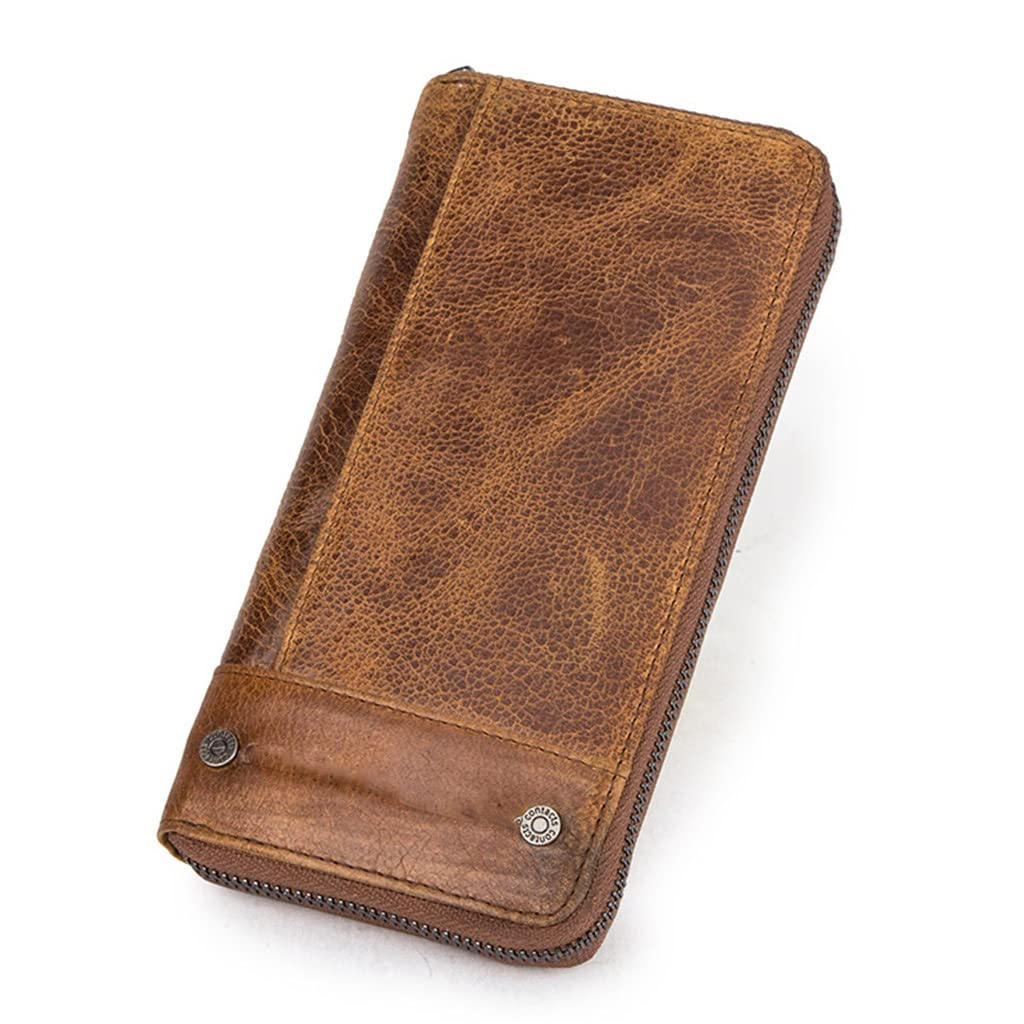 Premium Men's Wallet Clutch - Slim RFID Blocking Leather Wallet with Phone Pocket & Large Capacity Card Holder - Perfect for Business, Travel & Everyday Use