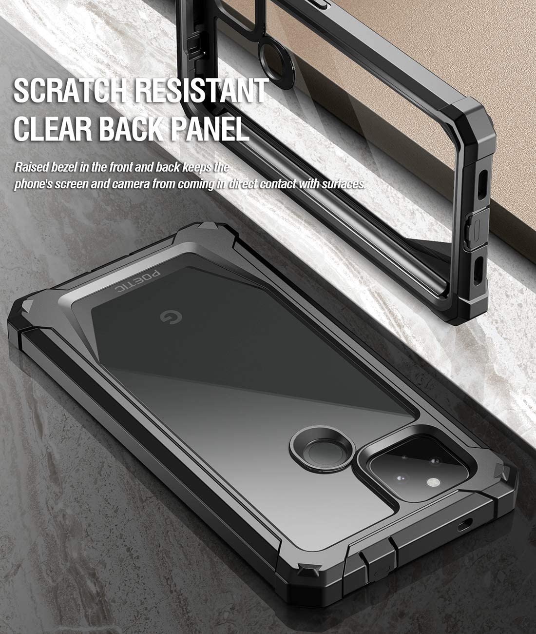 Poetic Guardian Series Rugged Case for Google Pixel 4a 5G (6.2 inch) - Shockproof Bumper Cover with Military-Grade Protection | Perfect for Outdoor Activities, Work & Daily Use