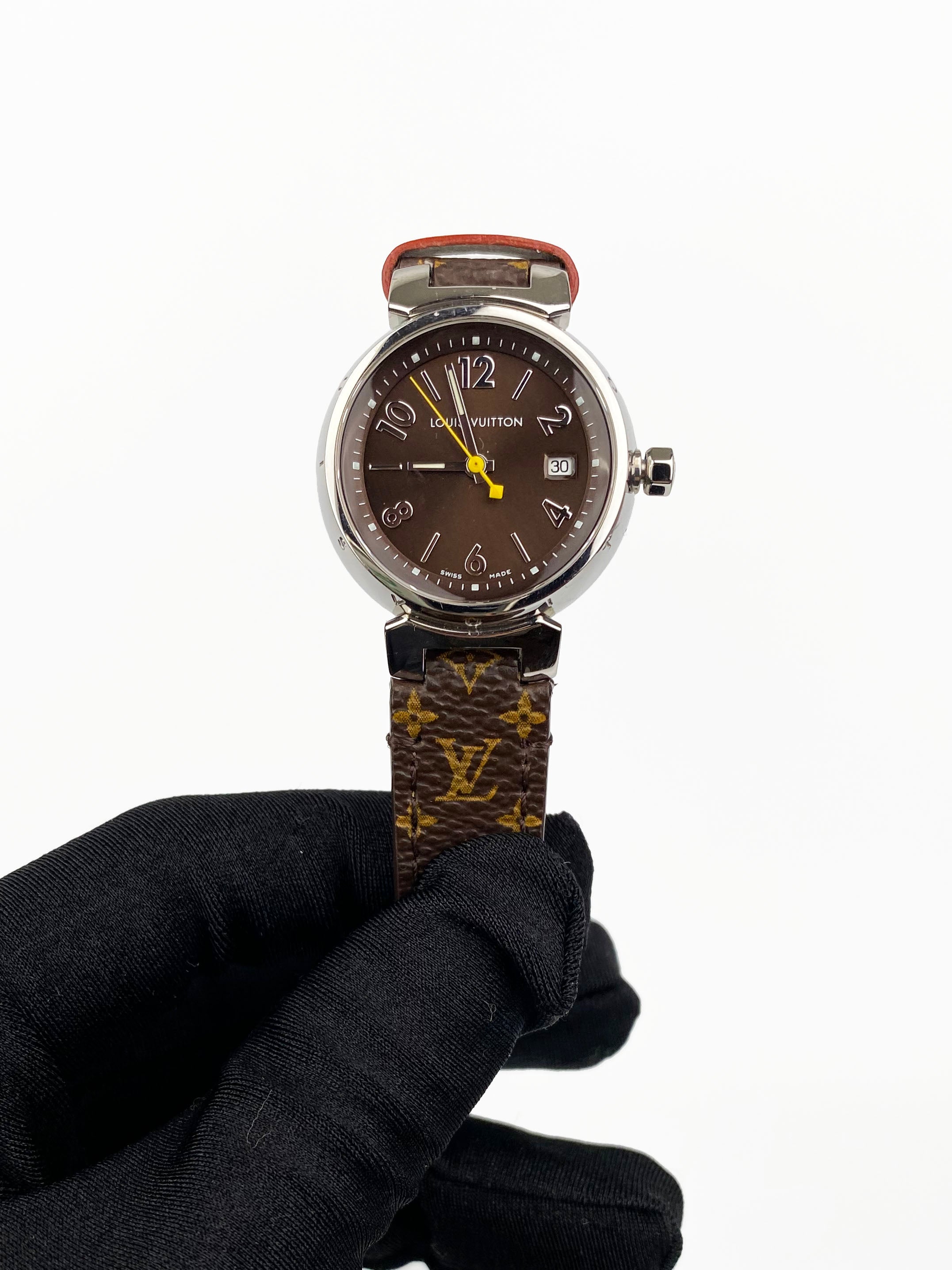 Authentic Louis Vuitton Nanomono Watch for Women & Men - Luxury Swiss Made Smartwatch with Touch Screen - Perfect for Business, Travel & Everyday Wear