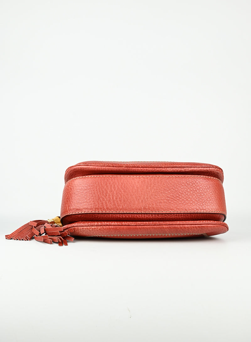 Authentic Gucci Bamboo Leather Handbag in Red - Luxury Women's Tote Bag for Work, Travel & Everyday Elegance