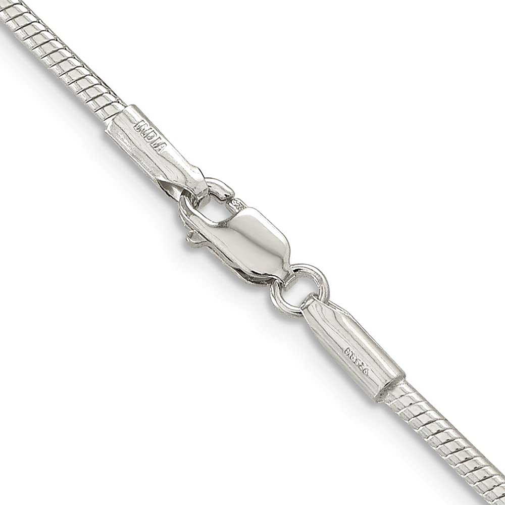 Sterling Silver 2mm Snake Chain Necklace for Women | Diamond2Deal | Elegant Layering Necklace for Everyday Wear, Gifts & Special Occasions