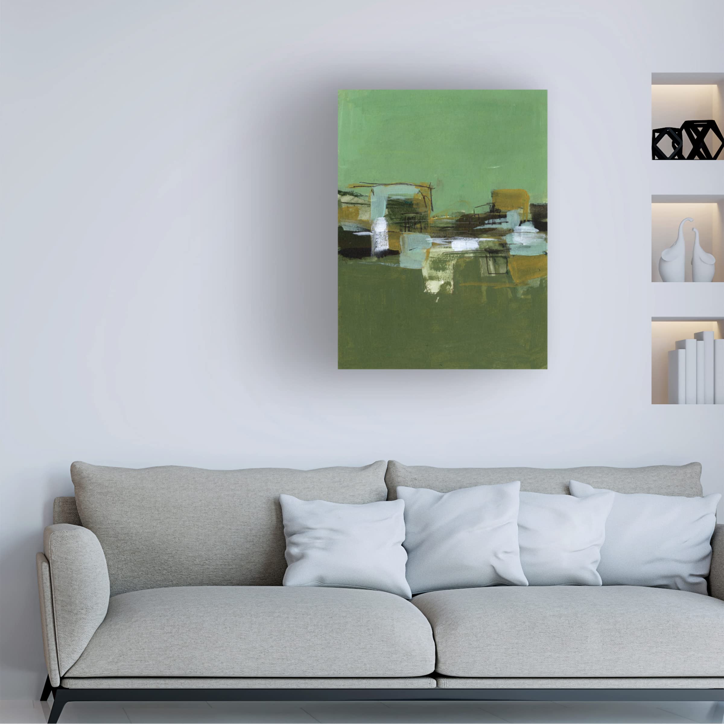 Abstract Village II Canvas Wall Art by Melissa Wang - Modern Home Decor for Living Room, Bedroom & Office
