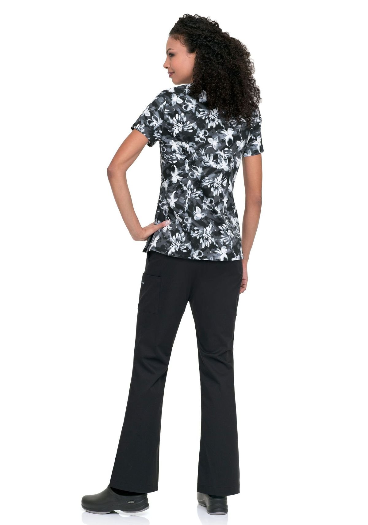 Landau Women's Crossover Notched Neckline Smart Stretch Top - Comfortable Work & Casual Blouse for Office, Date Night & Everyday Wear