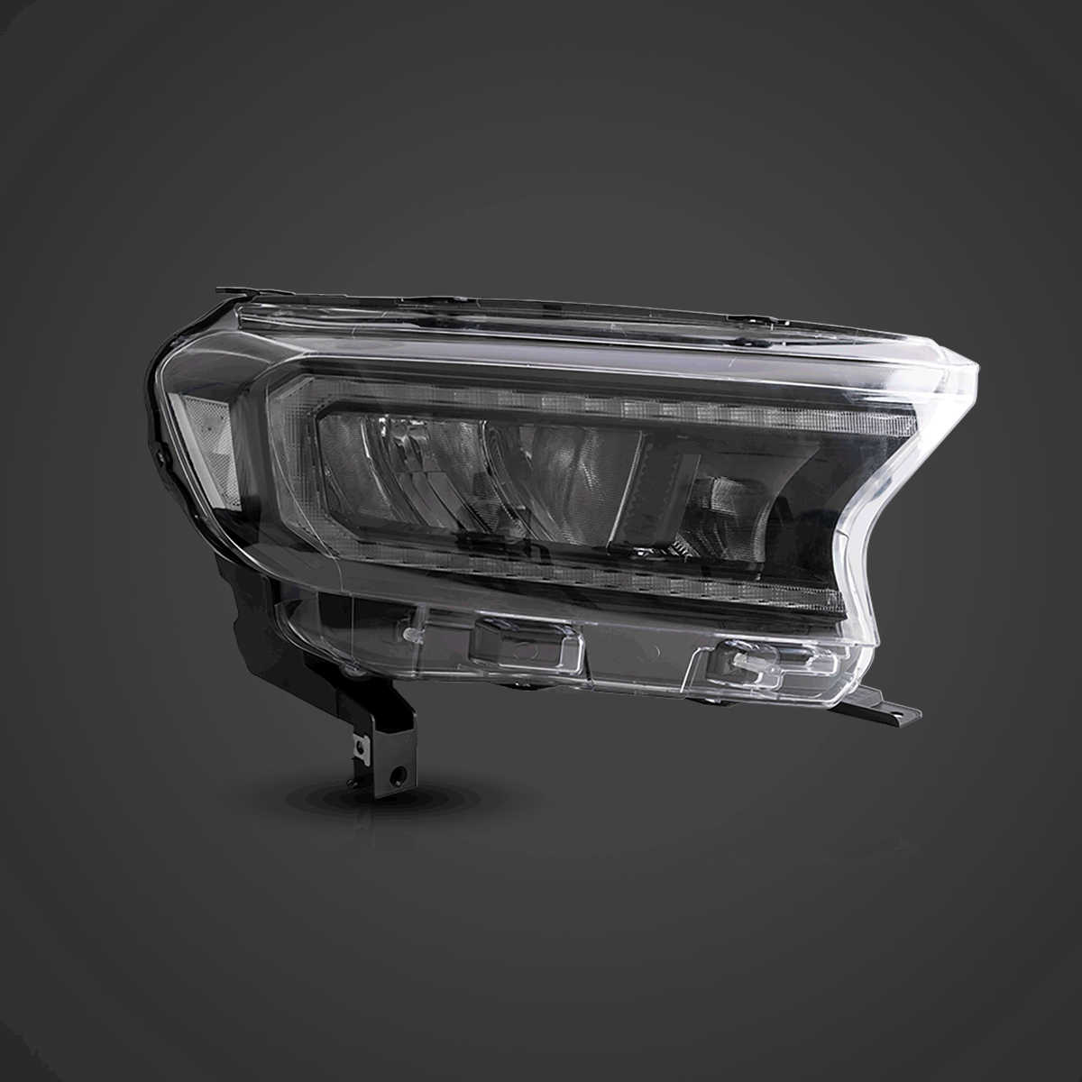 LED Headlight Assembly Matrix Projector Black for 2015-2021 Ford Ranger 3rd Gen P375 - Replacement Upgrade for Improved Night Driving Visibility