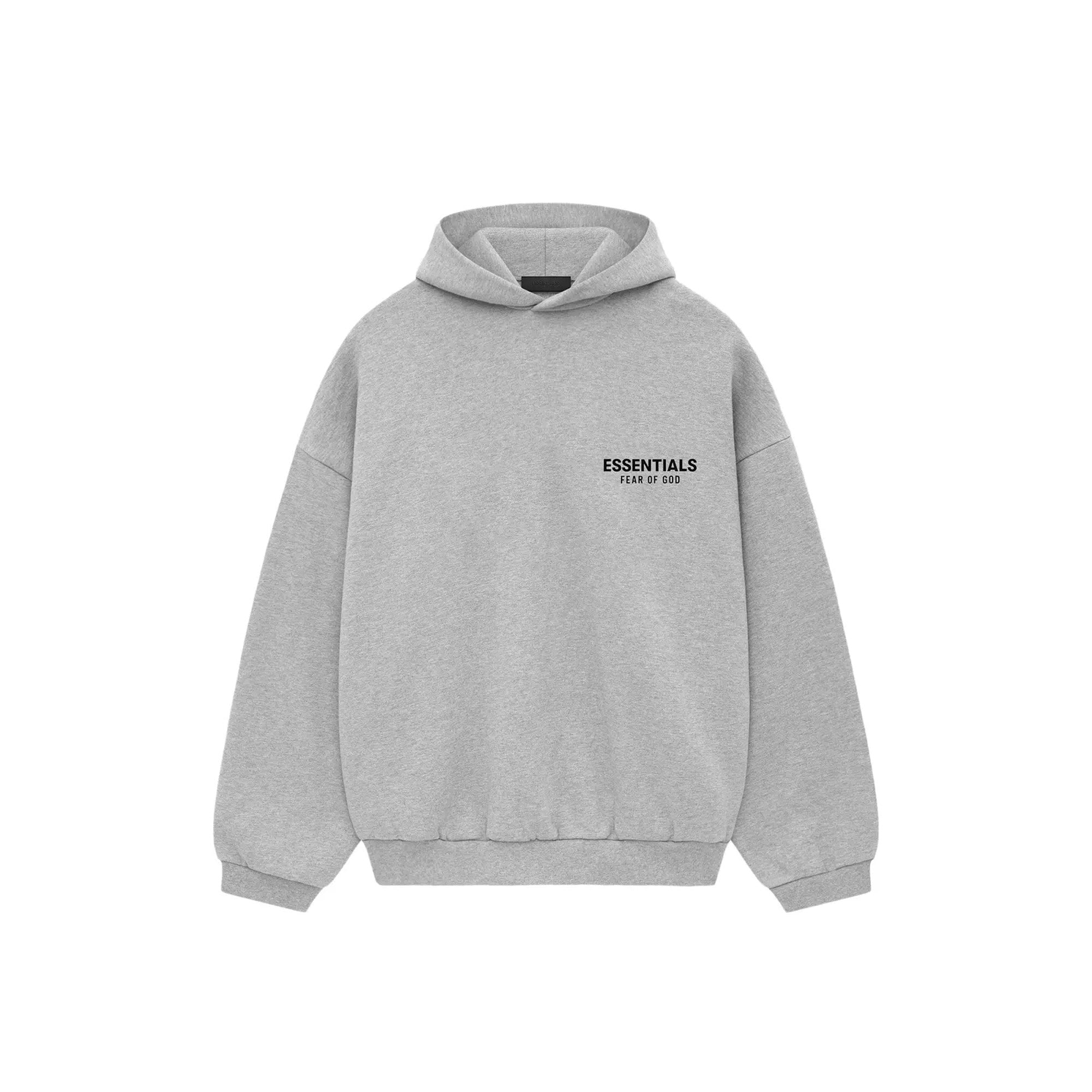 Fear of God Essentials Fleece Hoodie - Light Heather Gray (2024) | Cozy Men's Pullover Sweatshirt for Casual Wear & Street Style Fashion