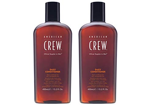 American Crew Daily Conditioner for Men - 15.2 oz (Pack of 2) - Hydrating & Nourishing Hair Care - Perfect for Daily Use at Home, Gym or Travel