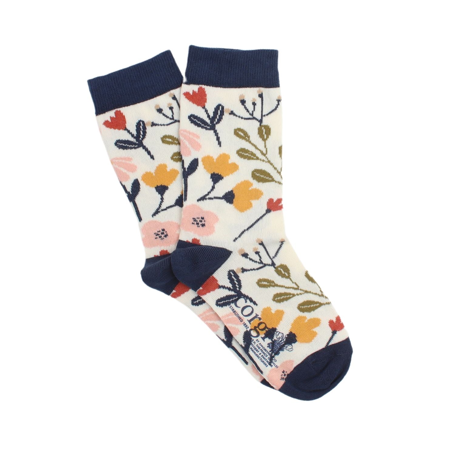 Kids Floral Print Cotton Socks - Soft & Comfortable Ankle Socks for Girls & Boys - Perfect for School, Play & Everyday Wear