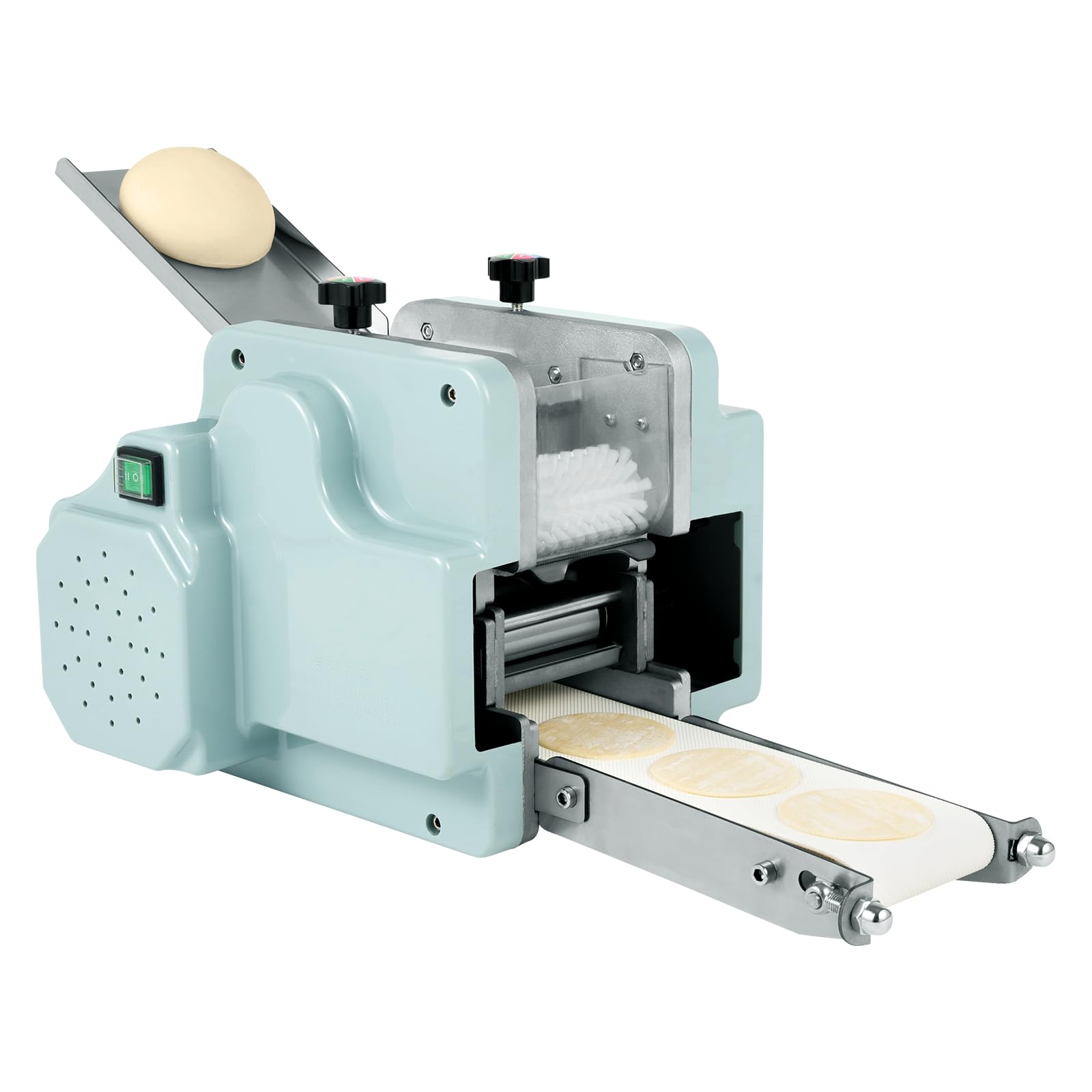 Automatic Dumpling Maker Machine - 140W Electric Dumpling Wrapper Press with 8cm Round Mold (50-60 Pcs/Min) for Home, Kitchen & Restaurant Use - 110V - Perfect for Making Homemade Dumplings, Wontons & Pastry Dough