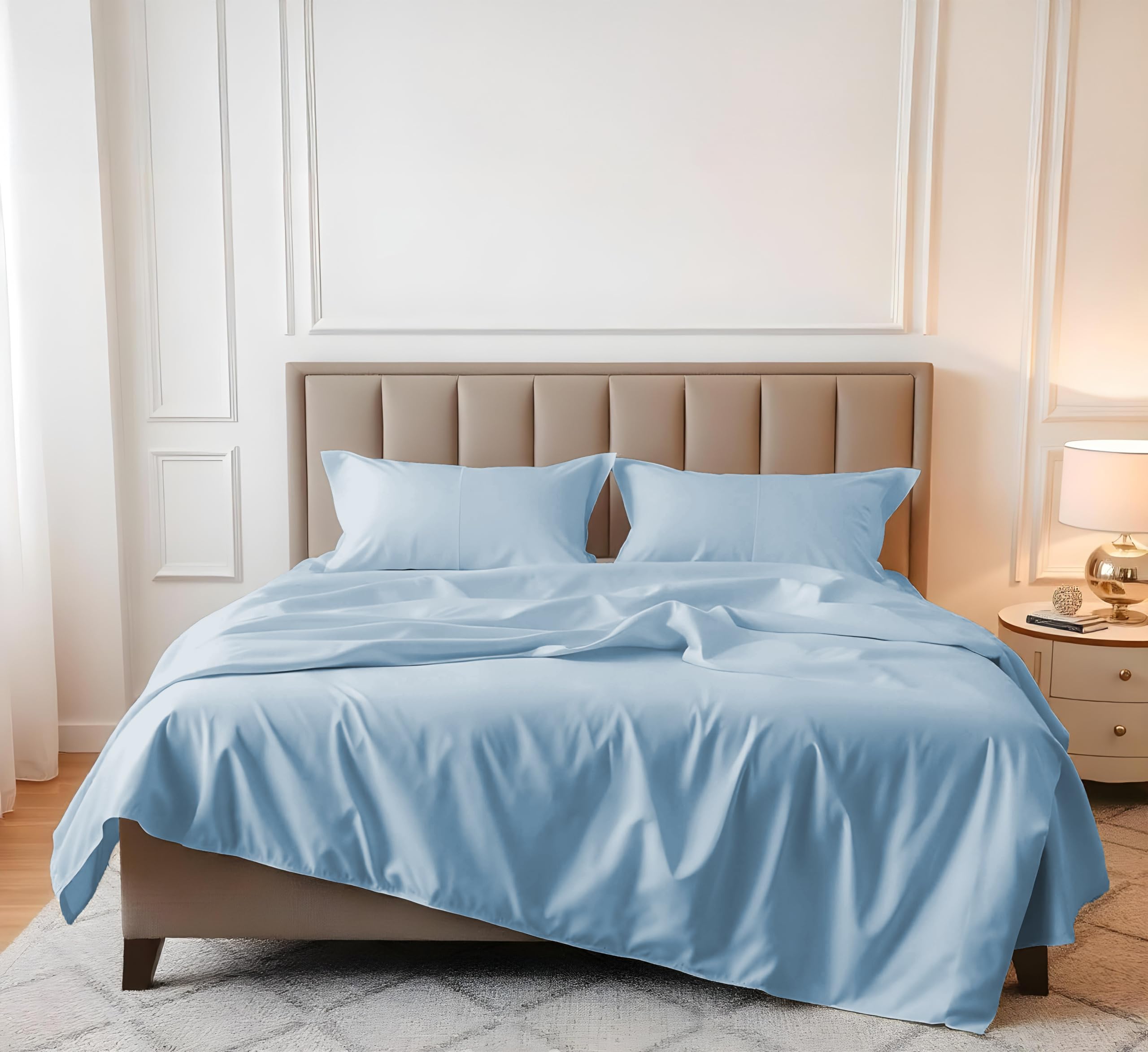 Luxury 100% Supima Cotton Twin Sheet Set - 3 Piece 1200 Thread Count Bedding Set with 16