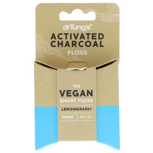 Dr. Tung's Smart Vegan Dental Floss with Activated Charcoal & Lemongrass - Natural Teeth Cleaning for Fresh Breath & Healthy Gums - Perfect for Travel, Home & Office Use