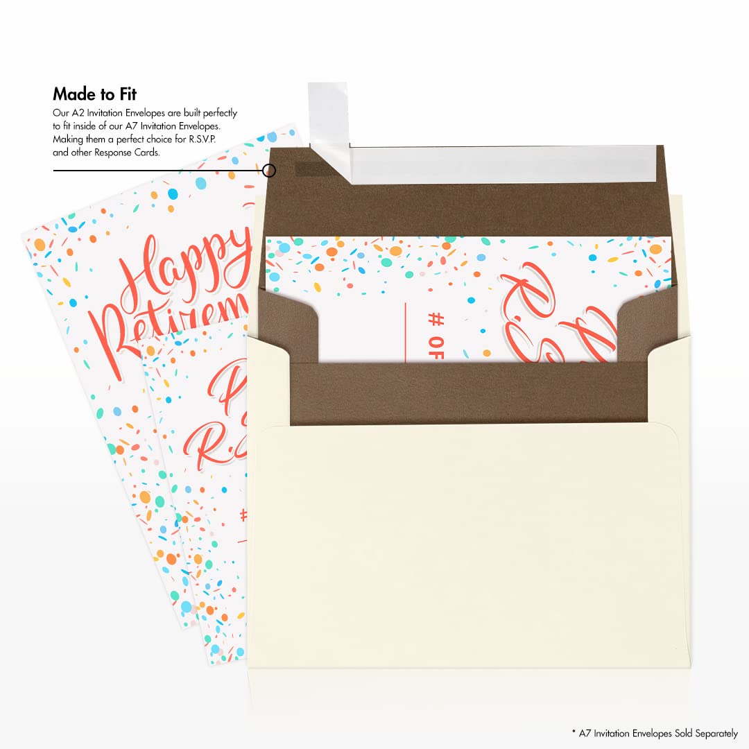 Premium A2 Invitation Envelopes with Peel & Press Seal - 4 3/8