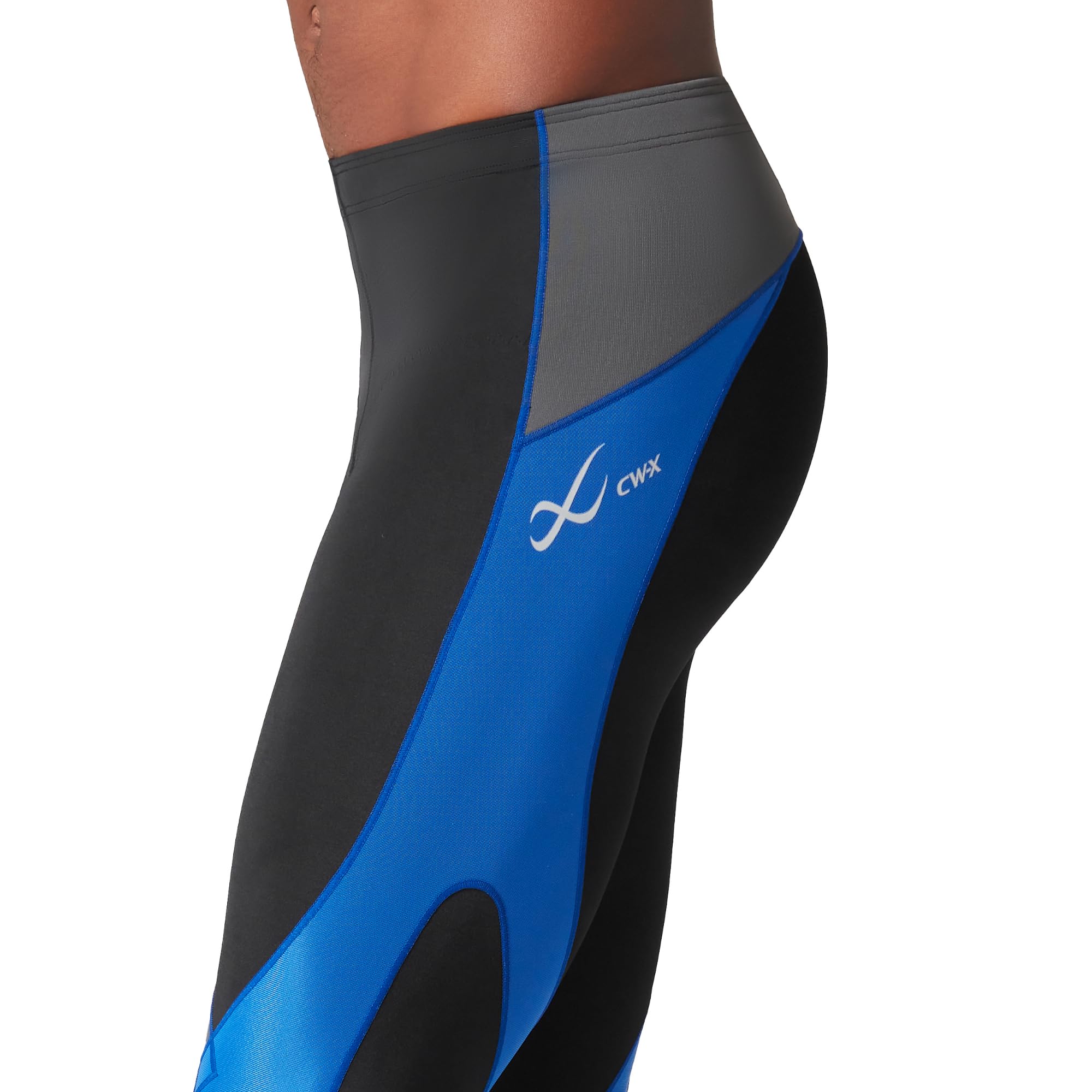 CW-X Men's Stabilyx Joint Support 3/4 Compression Tight - Running & Recovery Capri Pants for Knee & Muscle Support | Ideal for Marathon Training, Gym Workouts & Post-Exercise Recovery