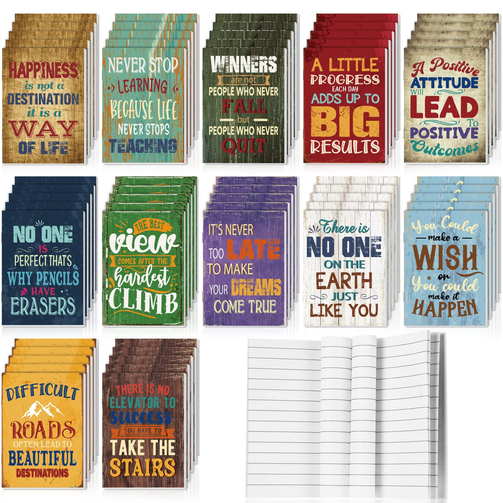 Geelin 60 Pcs Inspirational Notepads Bulk - Mini Motivational Notebook, Small Pocket Prayer Journal with Bible Verses - Christian Scripture Gifts for Office, Class, Travel & Daily Devotion