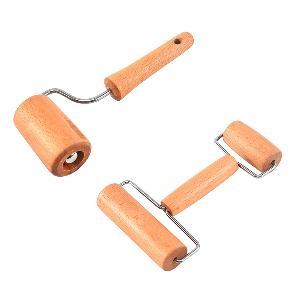 Cabilock 2-Piece Non-Stick Rolling Pin Set - Premium Wooden Dough Roller for Baking, Pastry & Pizza Making - Essential Kitchen Tool for Cookies, Pies & Homemade Pasta