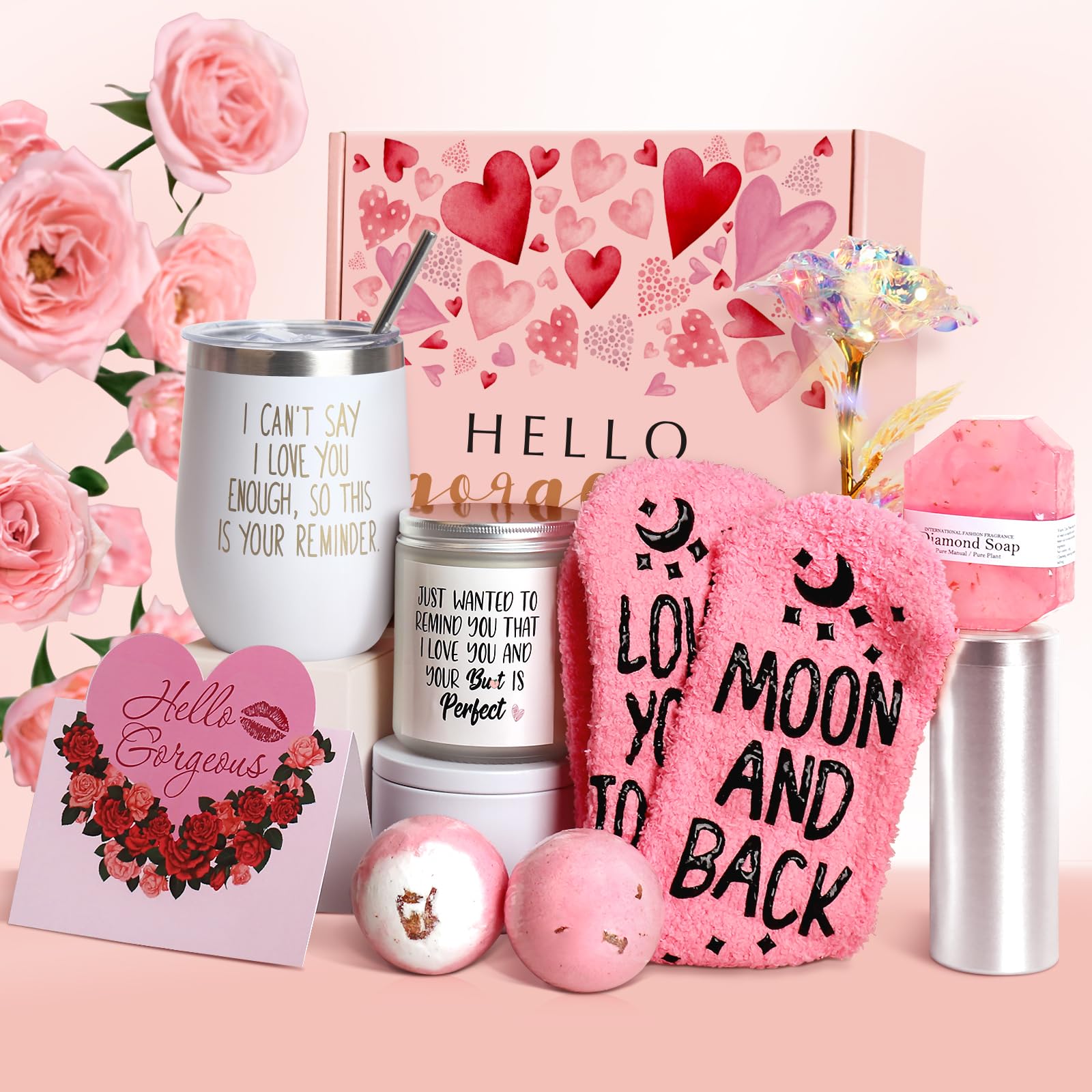 Romantic Valentine's Day Gifts for Girlfriend - Personalized 'I Love You' Tumbler Cup for Her | Birthday, Anniversary & Special Occasion Presents | Perfect for Coffee, Tea & Everyday Use