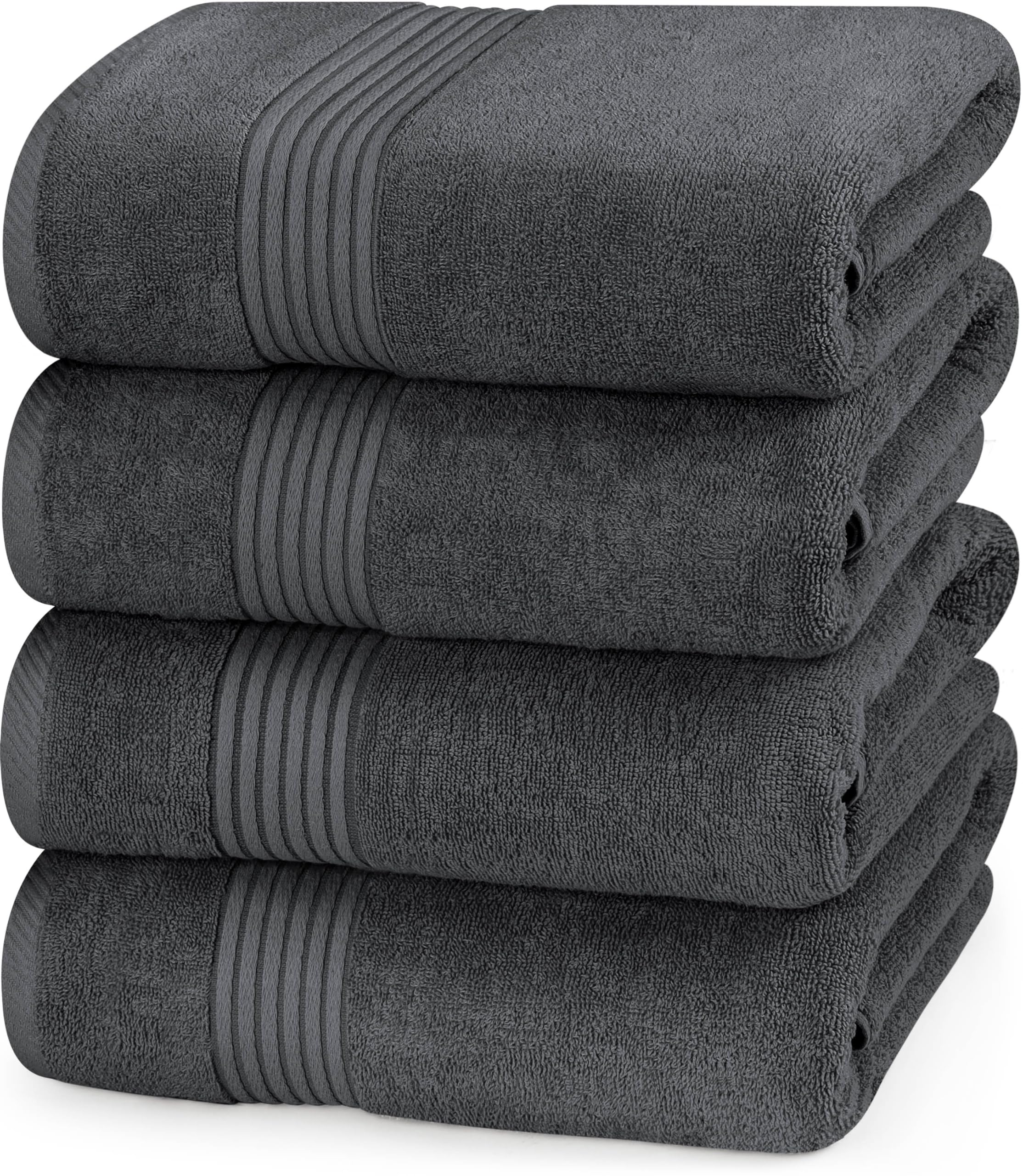 Utopia Towels 12 Pack Bath Towels Set - 100% Ring Spun Cotton, 27x54 Inches, Quick Dry & Highly Absorbent, Ultra Soft Grey Towels for Bathroom, Spa, Gym & Everyday Use