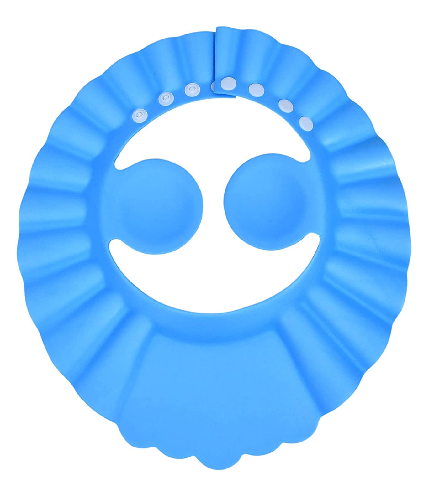 Soft EVA Foam Adjustable Baby Shower Bath Cap - Waterproof Bathing Protection for Infants & Toddlers - Pack of 2 (Blue) - Perfect for Bath Time, Hair Washing & Sensitive Ears