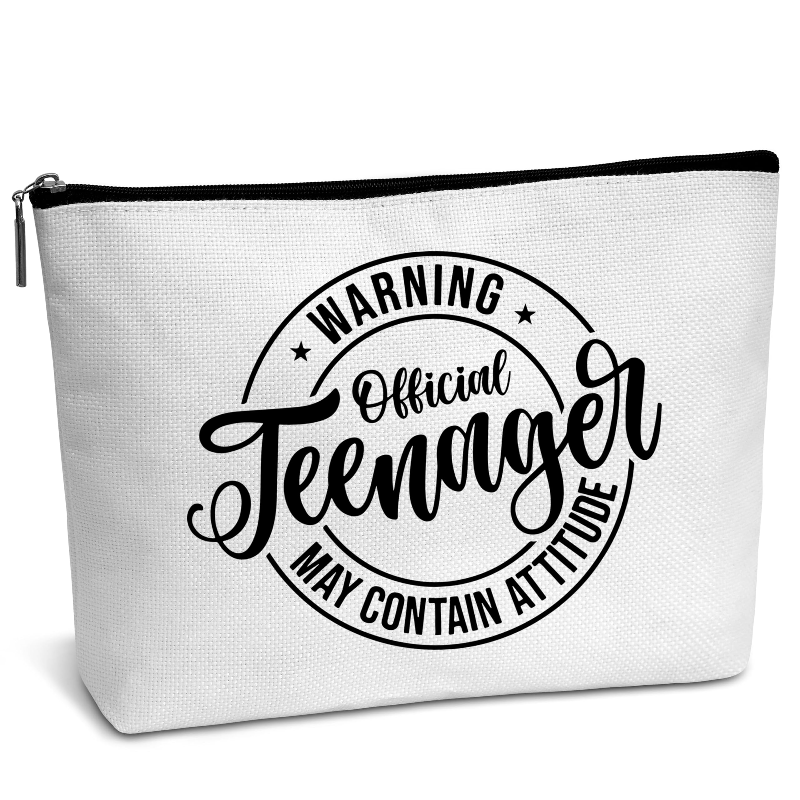 Funny Makeup Bag for Teens - Cute Cosmetic Pouch Gift for Girls, Besties & Sisters | Perfect Birthday Present for Teenagers | Great for Travel, School & Sleepovers