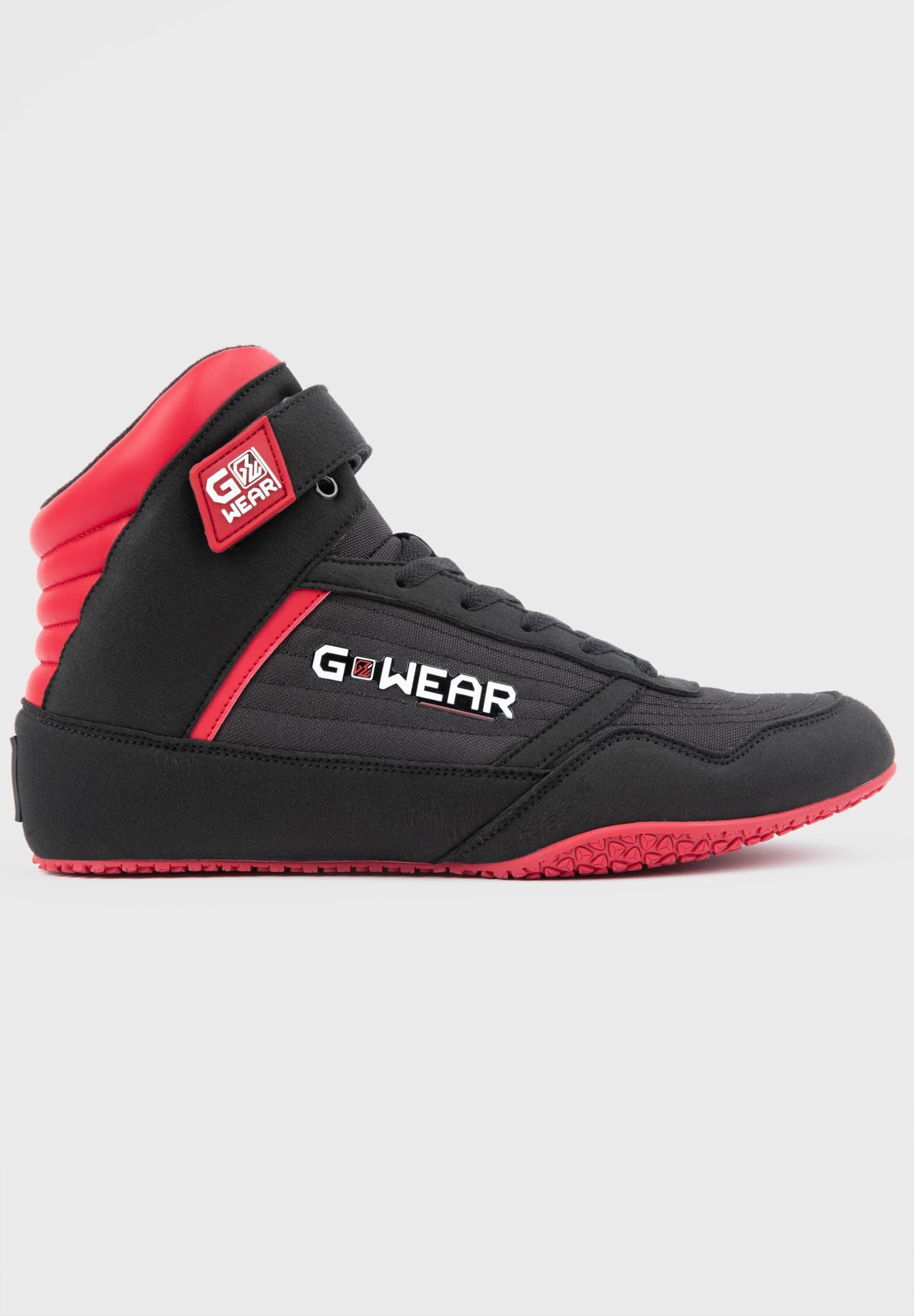 Gorilla Wear Gwear Classic High Top Sneakers for Men & Women - Black/Red Basketball Shoes for Streetwear & Casual Fashion