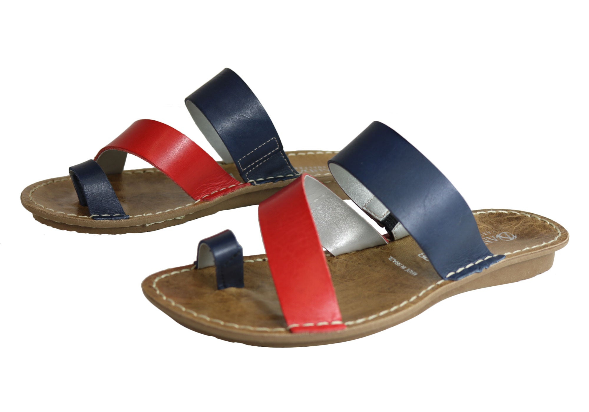 Andacco Felica Women's Comfort Leather Thongs Sandals - Handmade in Brazil - Perfect for Beach, Pool & Summer Vacations