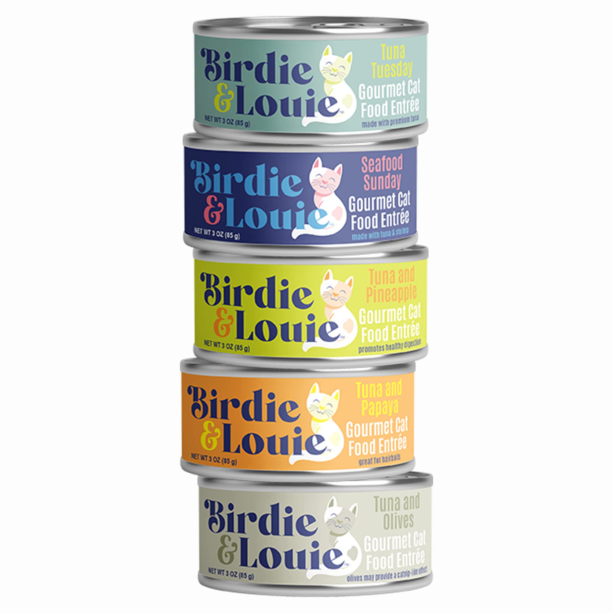 Premium Wet Cat Food Variety Pack - 30 Cans (3oz Each) | 6 Tuna Flavors | Grain-Free, All-Natural Ingredients for Healthy Cats | Perfect for Picky Eaters & Multi-Cat Households | USA Made