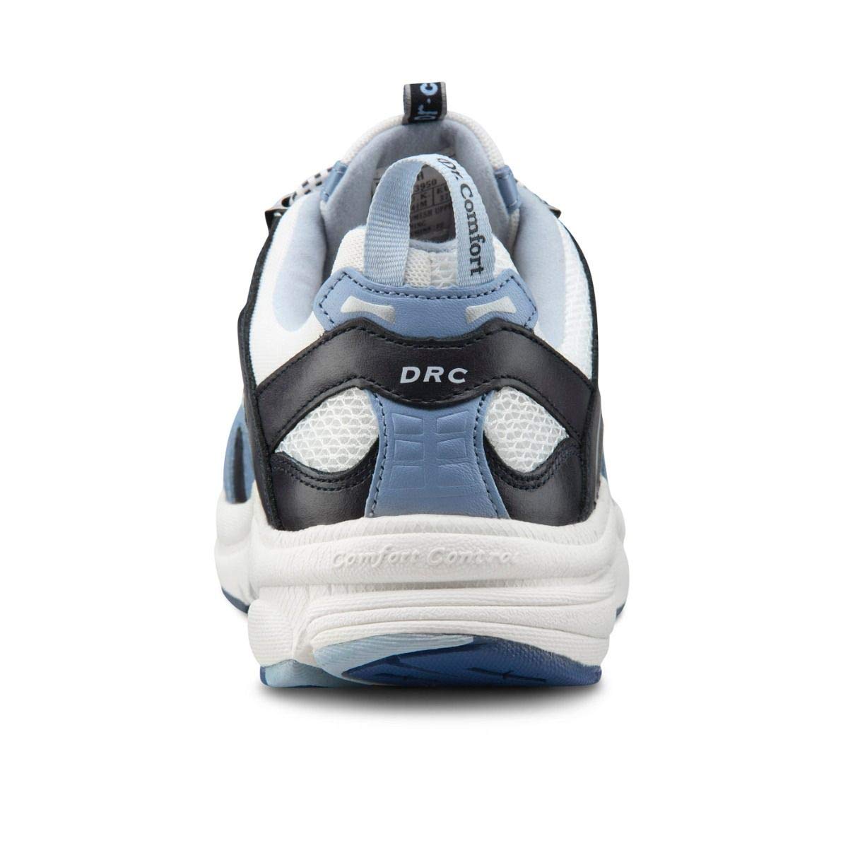 Dr. Comfort Refresh Women's Therapeutic Athletic Shoes with Gel Inserts - Diabetic Running Shoes for Women, White/Blue, Size 7 Wide (C-D) - Perfect for Walking, Jogging & Daily Comfort