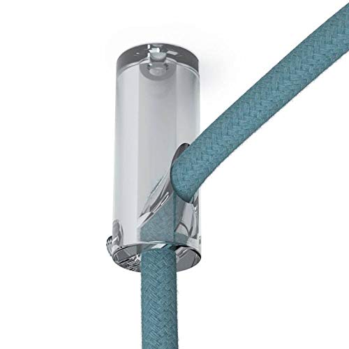 Swag Hook - Clear Transparent Ceiling Hook & Fabric Cable Stopper (1-Pack) - Perfect for Hanging Plants, Curtains & Decorative Lights