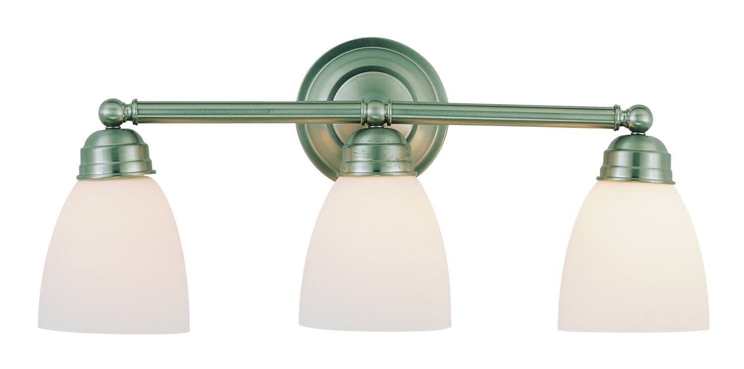 Bel Air Lighting CB-3357-BN 3-Light Brushed Nickel Bathroom Vanity Light Fixture - Perfect for Modern Bathrooms, Powder Rooms & Spa-Like Retreats