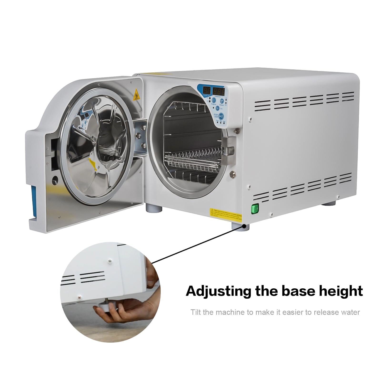 23L Digital Steam Autoclave Sterilizer with LED Display - 1200W High Power, Adjustable Timer & Drying Function for Medical Tools, Tattoo Equipment & Baby Bottles | Perfect for Clinics, Salons & Home Use