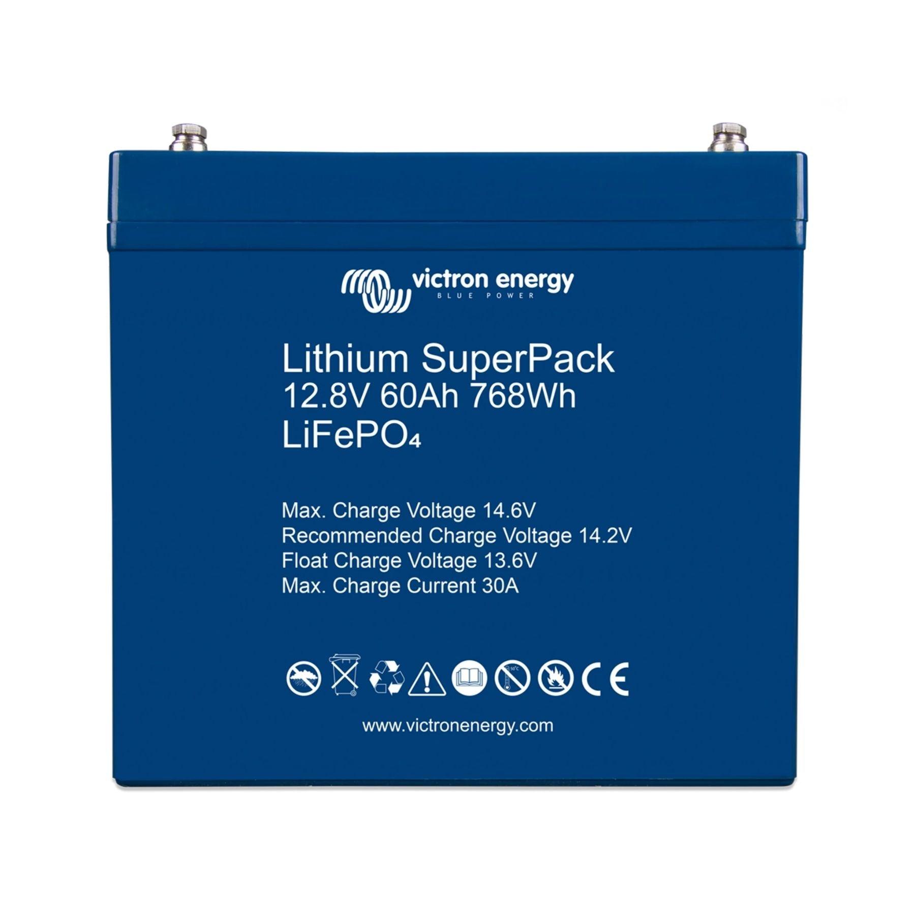 Victron Lithium SuperPack Battery - 12V 100Ah Deep Cycle LiFePO4 Battery for RVs, Solar Systems & Marine Use | High Performance, Long Lifespan | Perfect for Off-Grid Power & Backup Energy Storage