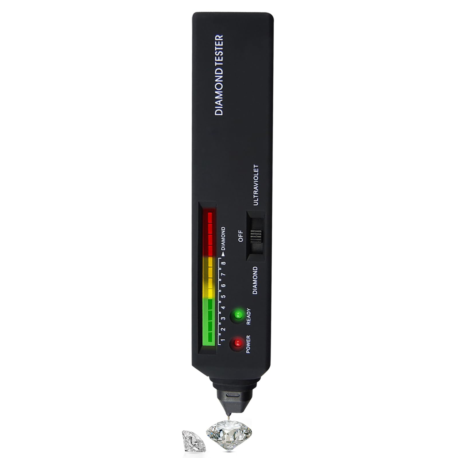 Professional Diamond Tester Pen with UV Light - High Accuracy Gemstone Tester for Real Diamonds & Jewelry | Perfect for Jewelers, Pawn Shops & Gemstone Enthusiasts