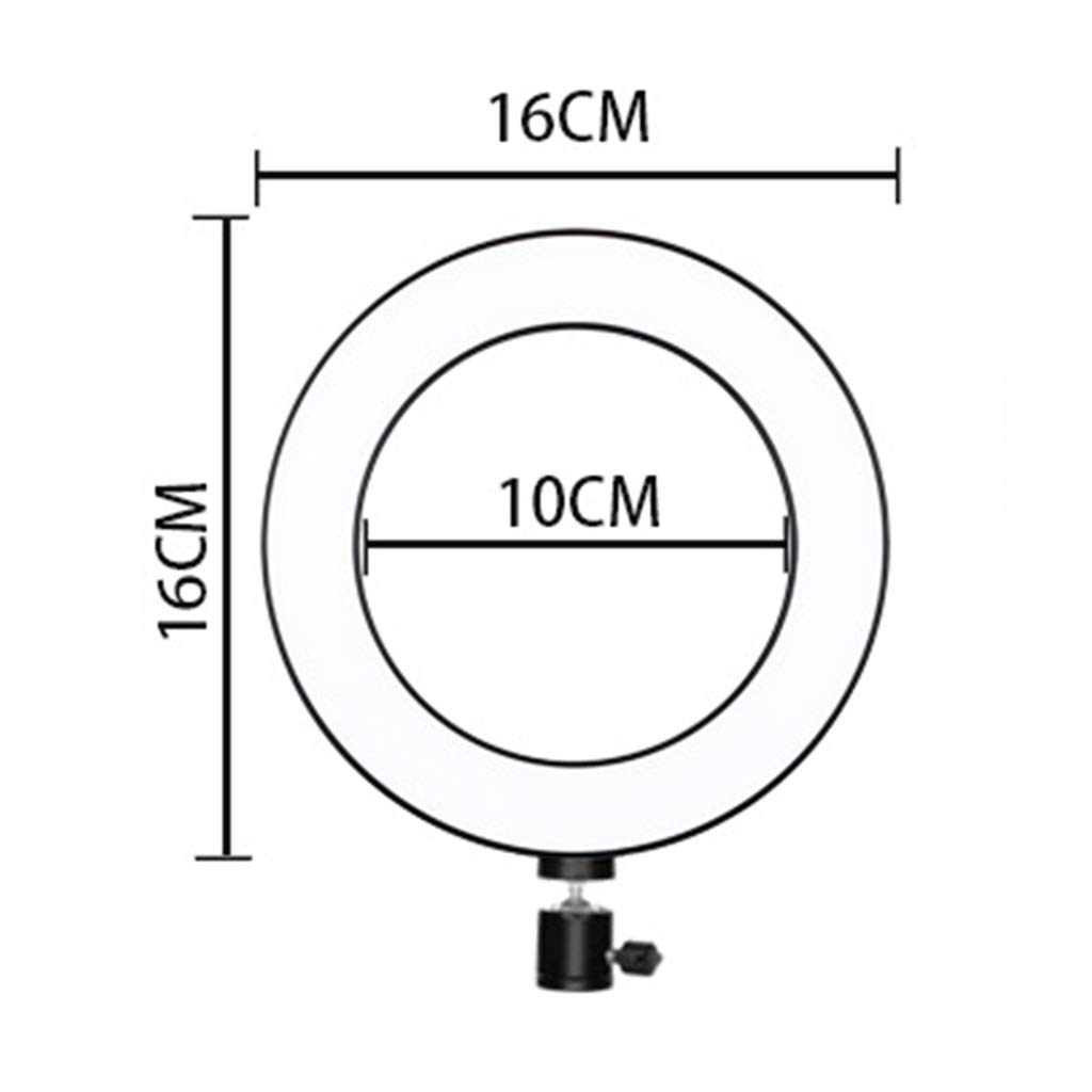 16cm Foldable Ring Light with Tripod Stand & Phone Holder - Perfect for Live Streaming, Makeup, YouTube Videos & Photography | Portable LED Camera Light for Content Creators
