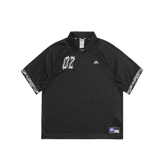 Nike SB Dri-FIT Jacquard Skate Jersey - Breathable Performance Shirt for Skateboarding & Streetwear (Black) - Perfect for Skate Sessions, Urban Fashion & Casual Wear