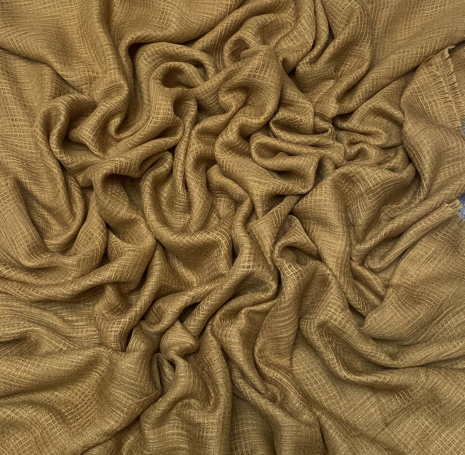 Hollow Cotton Gold Mustard Scarf - Lightweight & Breathable Fashion Accessory for Women - Perfect for Fall, Winter, and Spring Outfits