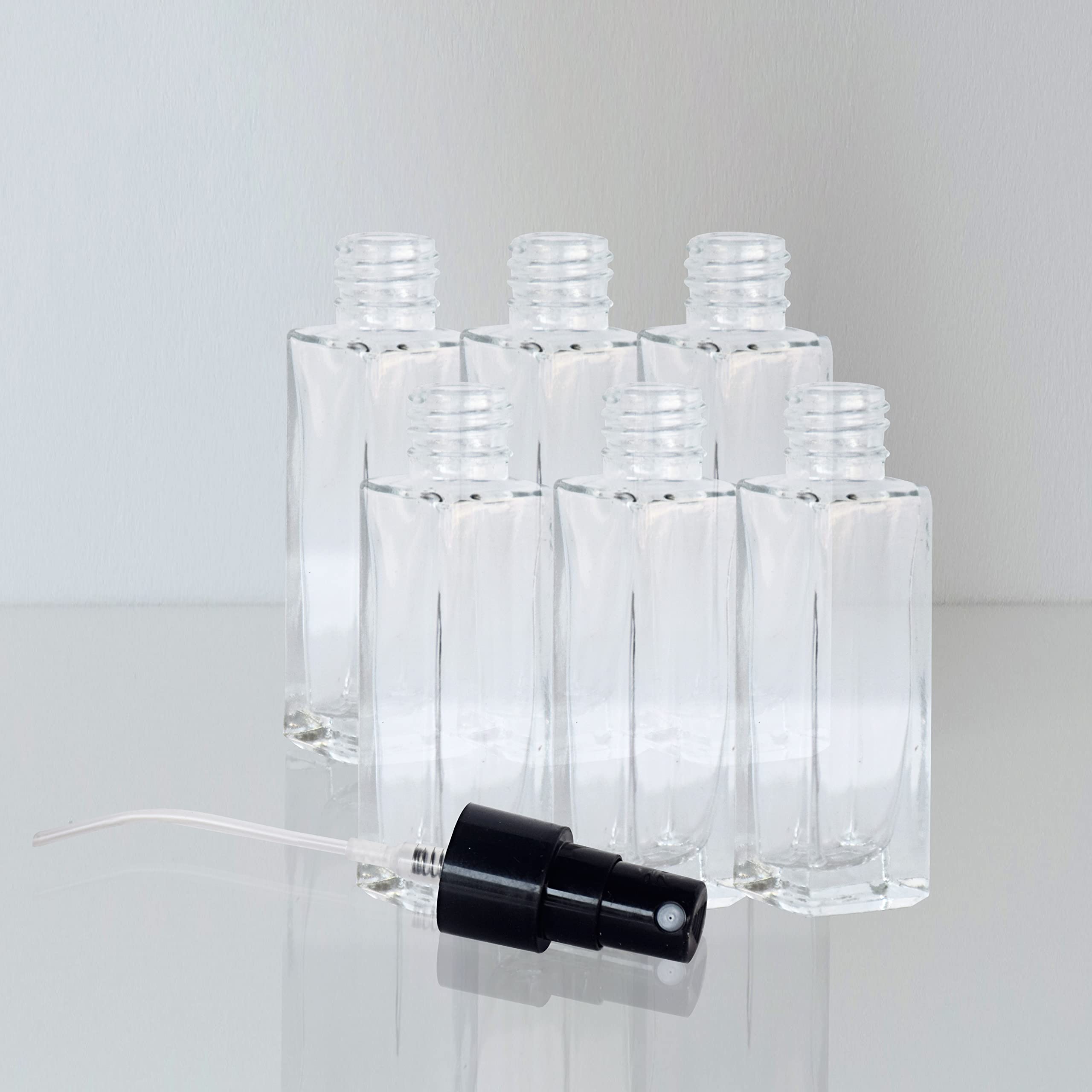 Pure Source India Refillable Perfume Bottles - 8ml Clear Glass Spray Bottles with Pump for Essential Oils, Aromatic Water & Fragrance Blends (Set of 3) - Perfect for Travel, DIY Perfume Making & Home Aromatherapy