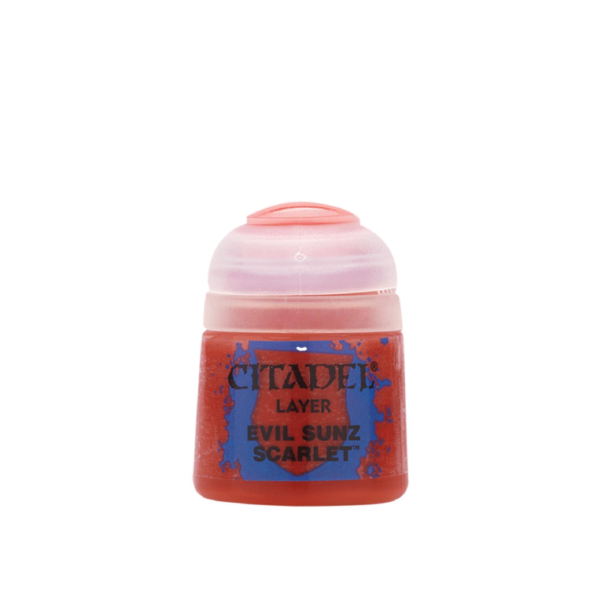 Warhammer Citadel Layer Paint - Evil Sunz Scarlet 12ml for Miniature Painting