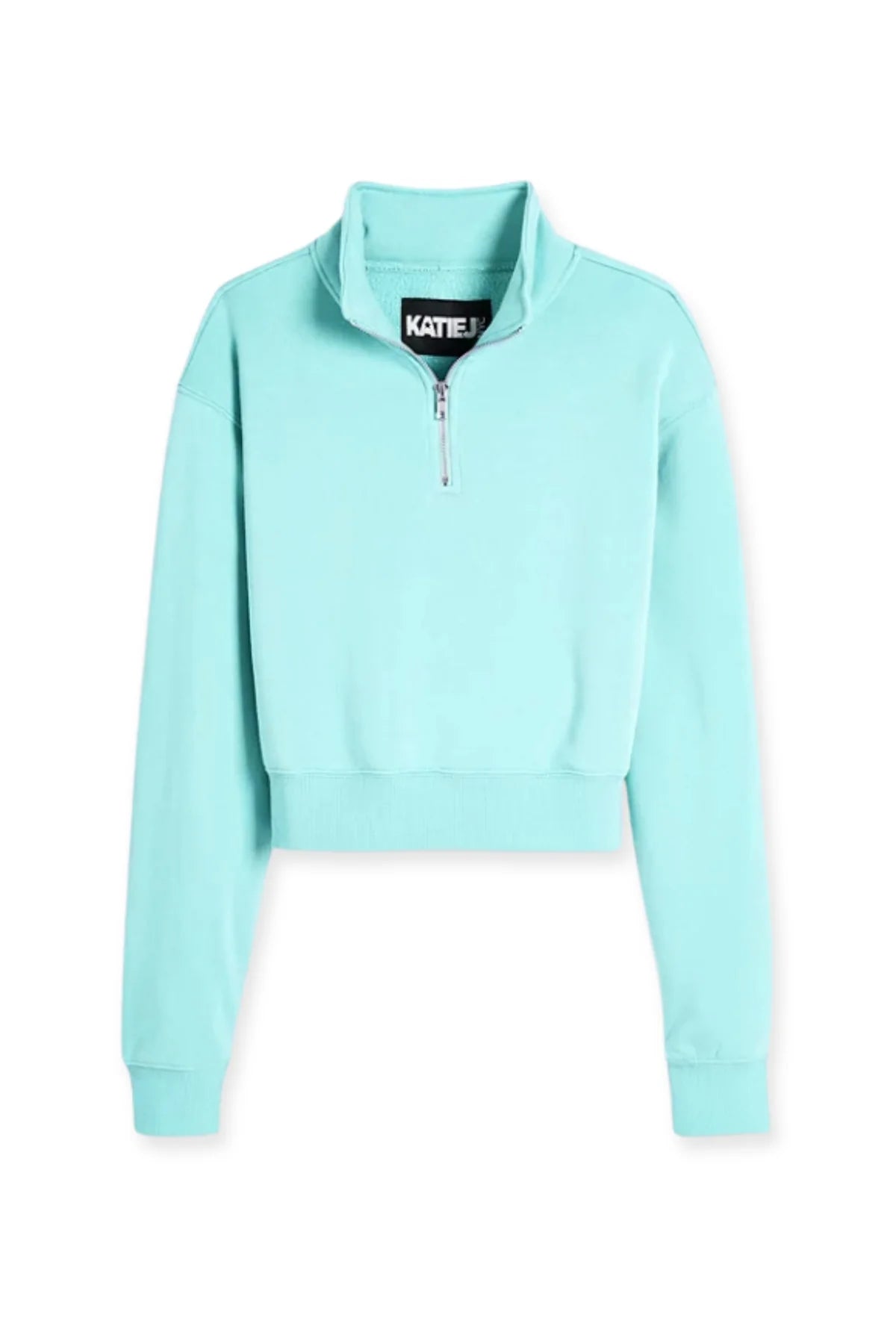 Katie J Dylan 3/4 Zip Pullover Sweatshirt - Soft Fleece Women's Hoodie in Seaglass Green | Perfect for Casual Wear, Gym & Outdoor Activities