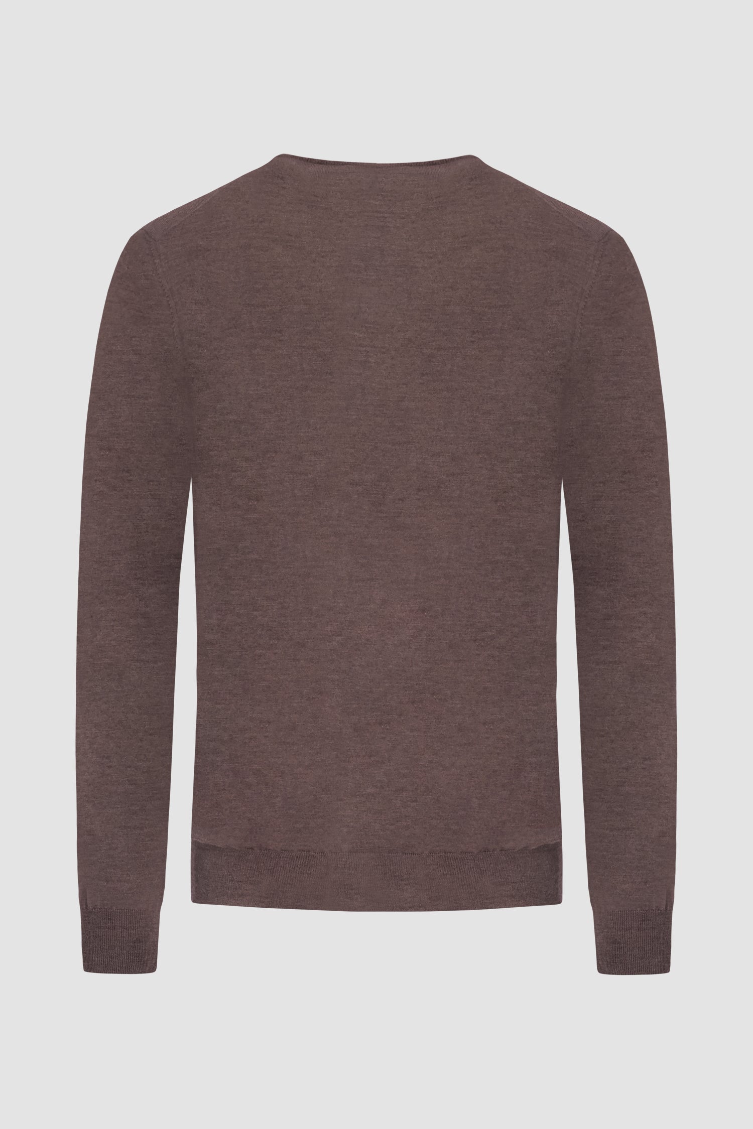 Barba Napoli Brown Round Neck Paricollo Sweater for Men - Soft Wool Knit Pullover for Casual & Business Wear