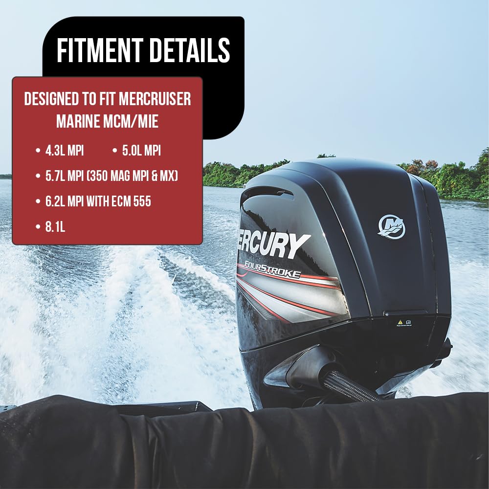 Mercruiser Marine Raw Water Pump Replacement for 4.3L 5.0L 5.7L 8.1L Engines - Belt Driven Impeller Cooling System - Perfect for Boat Engine Maintenance & Marine Cooling Solutions