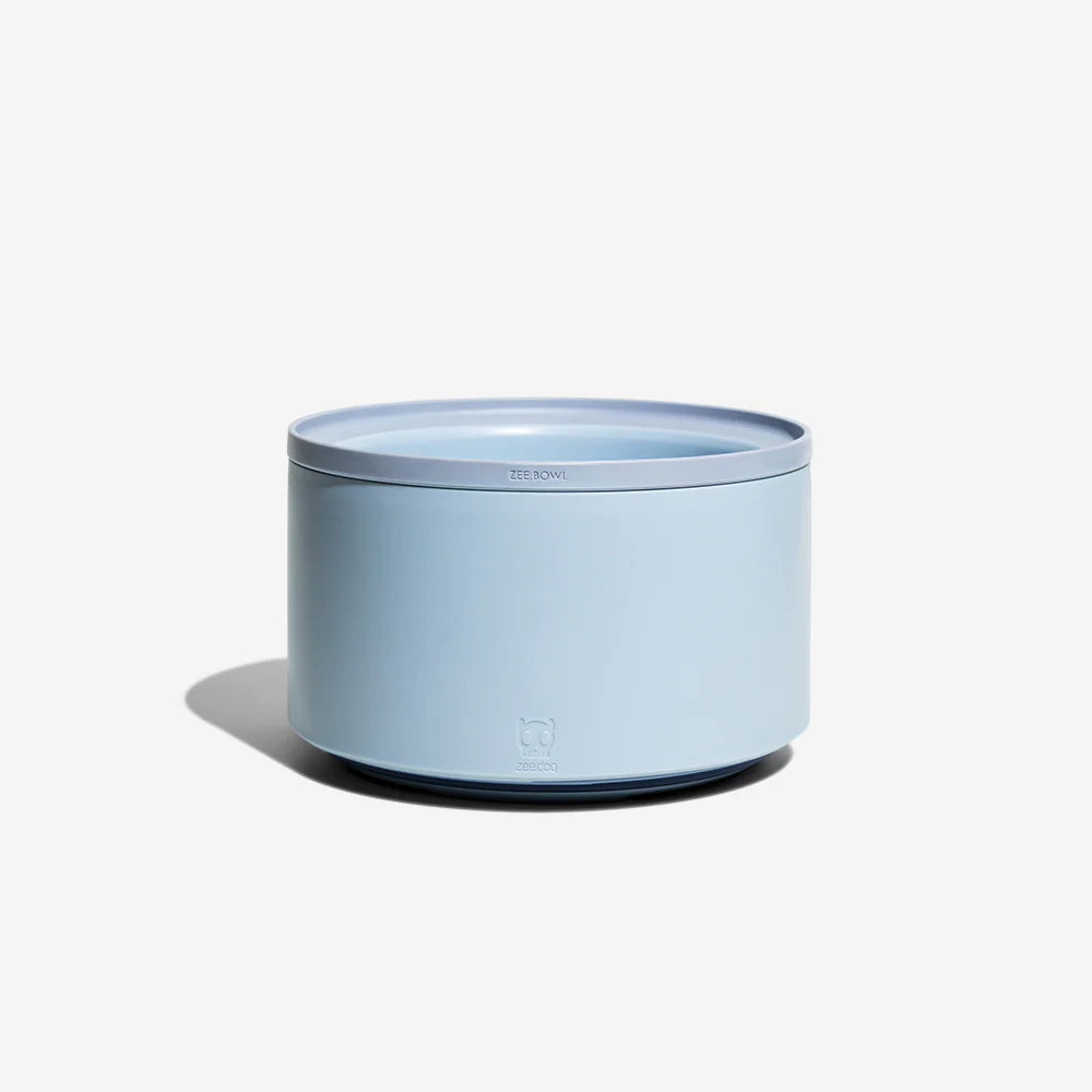 Adjustable Elevated Dog Bowl by Zee.Dog - Blue - Perfect for Indoor & Outdoor Feeding, Travel, and Mess-Free Meals