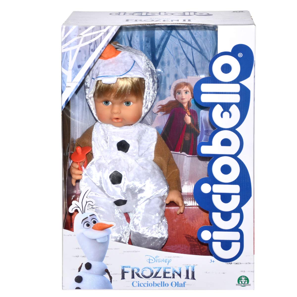 Disney Frozen 2 Cicciobello Olaf Interactive Doll - Cuddly Plush Toy for Kids, Perfect Gift for Frozen Fans & Christmas Playtime