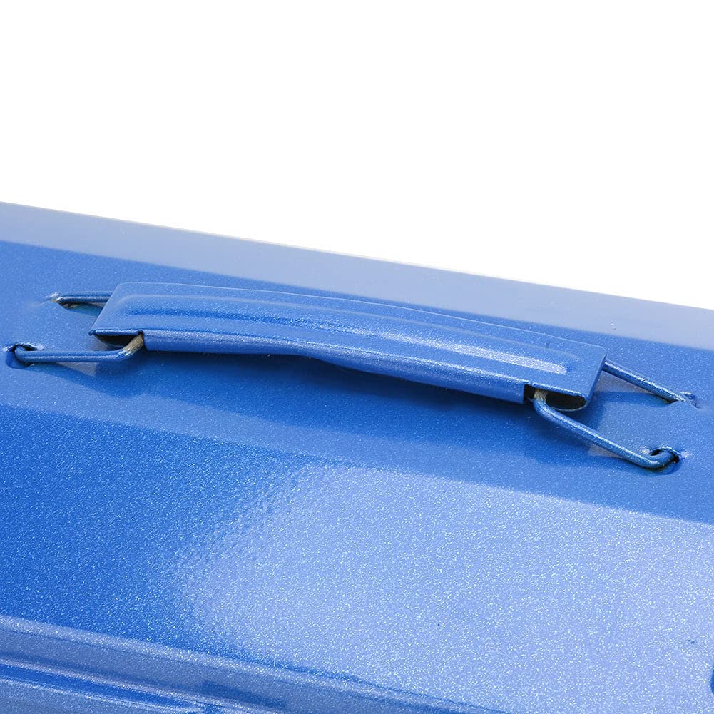 Fafeicy Heavy Duty Portable Tool Box - Durable Multifunction Iron Tool Storage Case for Repair Tools (37x16x11cm, 350 Capacity) - Perfect for Home DIY, Car Maintenance & Construction Site Organization