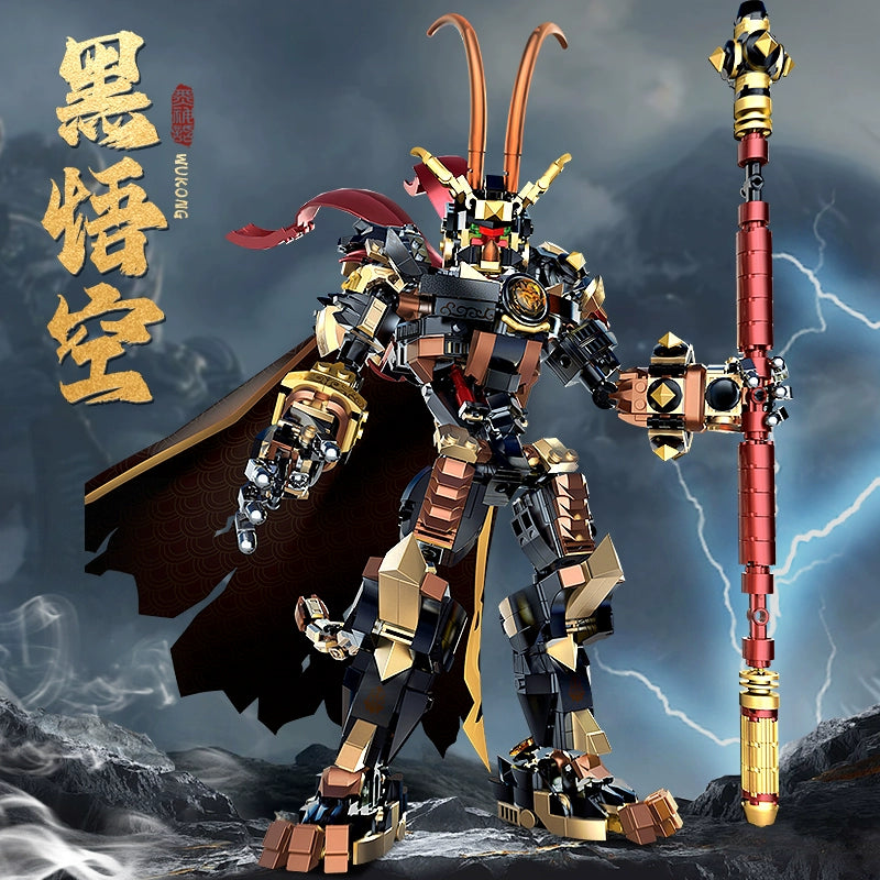 1185pcs Chinese Style Mecha Wukong Building Blocks - Creative DIY Construction Toy for Adults & Kids | Perfect for Collectors, Home Decor, and STEM Education Activities