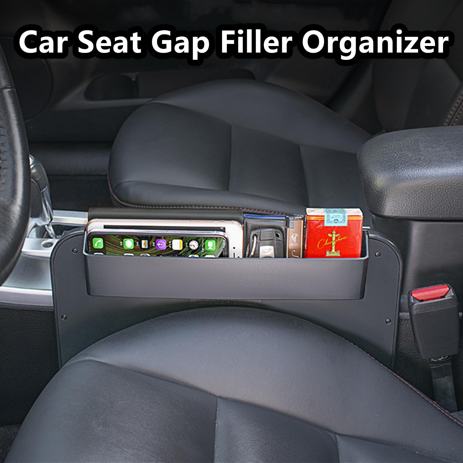 2 in 1 Car Steering Wheel Tray & Seat Gap Organizer - Multi-Purpose Laptop Mount, Food Tray & Storage Solution for Eating, Working & Road Trips - Essential Travel Car Accessories for Adults (Perfect for Commuting, Office on the Go & Long Distance Travel)
