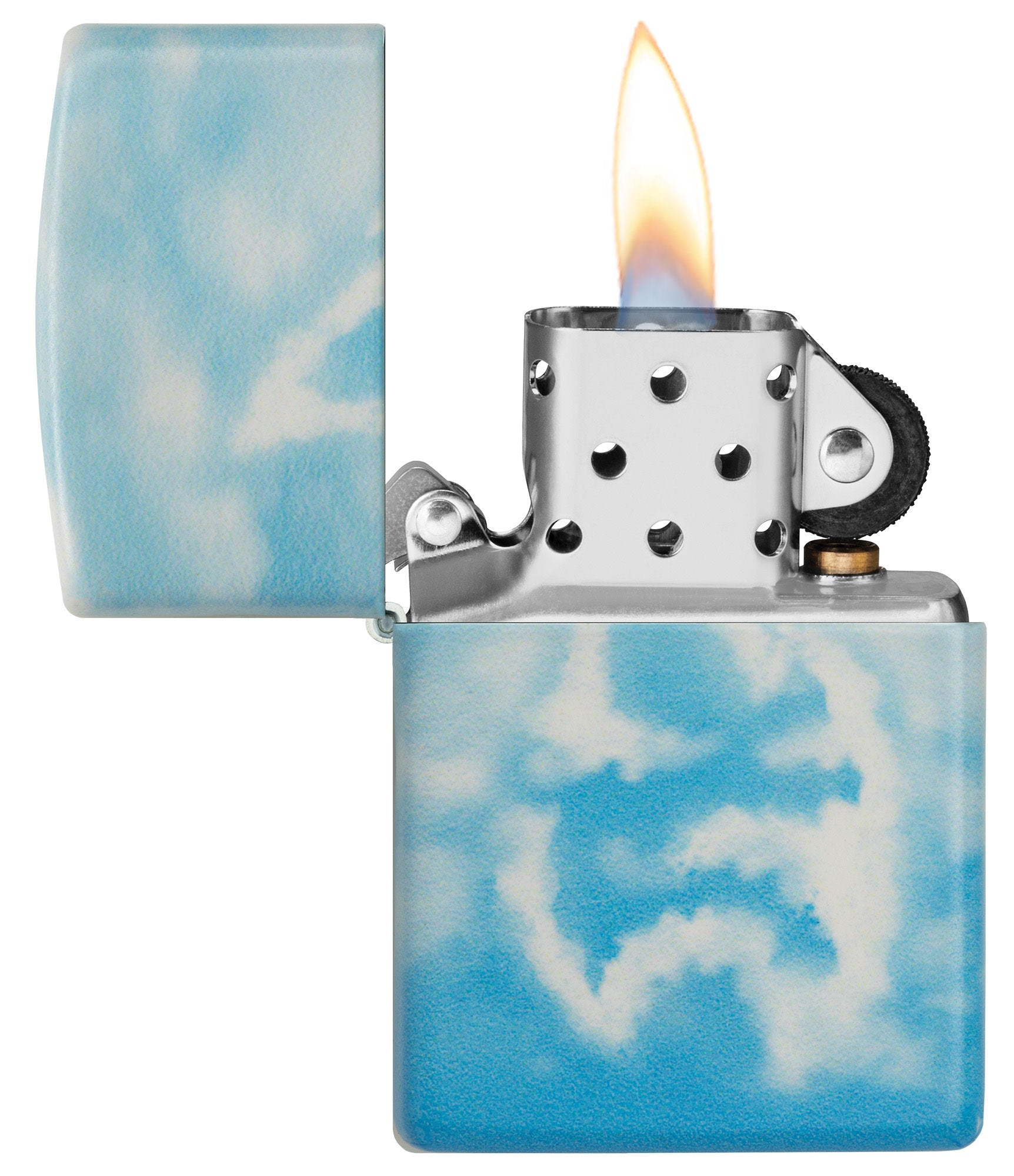 Zippo Lighter with Cloudy Sky Design - Windproof Refillable Metal Lighter for Outdoor Camping, Hiking & Everyday Carry (ECDC)