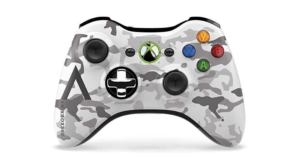 Renewed Xbox 360 Wireless Controller - Arctic Camouflage Design | Compatible with Xbox 360 & PC Gaming | Perfect for Casual & Competitive Gaming Sessions
