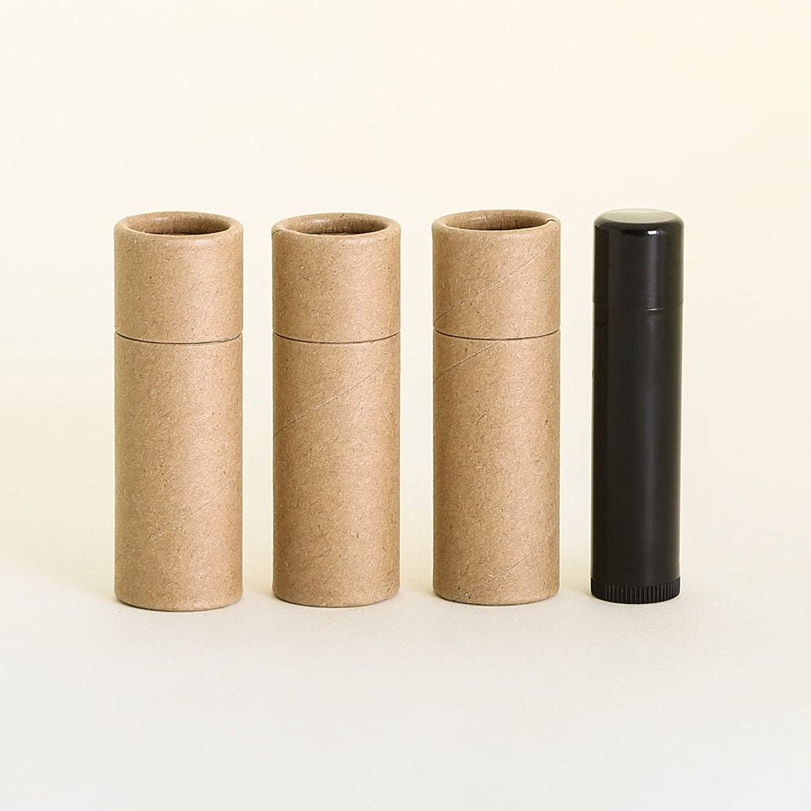 16mL Eco-Friendly Kraft Paperboard Lip Balm Tubes (100 Pack) - Perfect for DIY Lip Balm, Salve, Cosmetic & Lotion Packaging - Ideal for Small Businesses, Homemade Cosmetics & Travel-Size Products